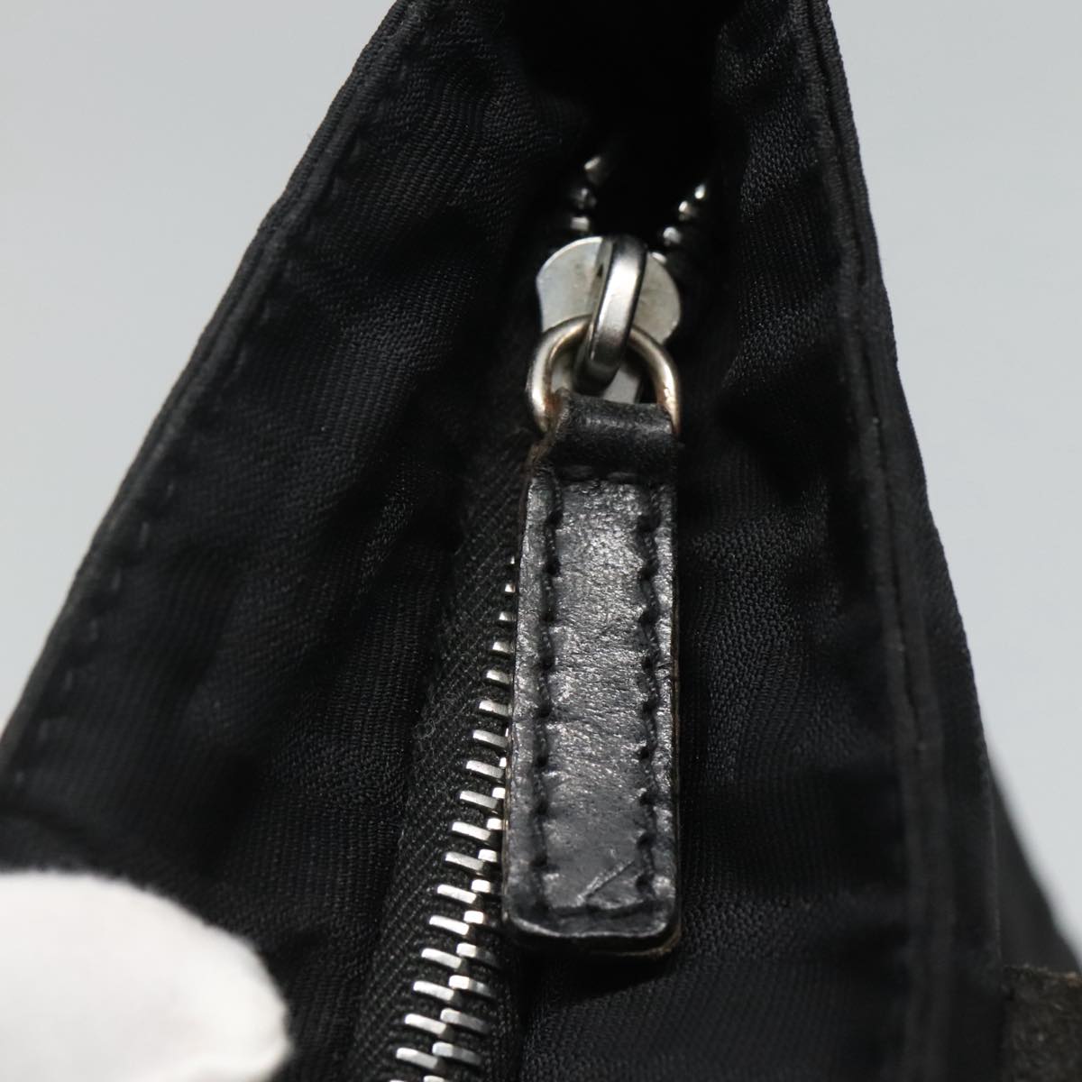 FENDI Zucca Canvas Shoulder Bag Black 111928