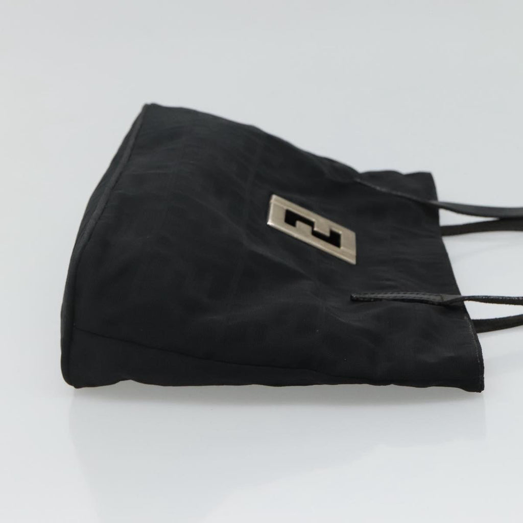 FENDI Zucca Canvas Shoulder Bag Black 111928
