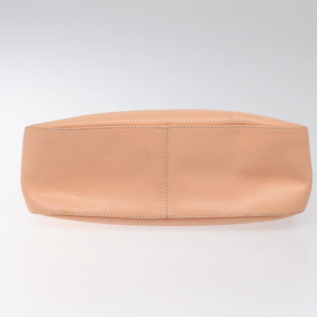 FENDI Mamma Baguette Shoulder Bag Leather Gold Pink 112595