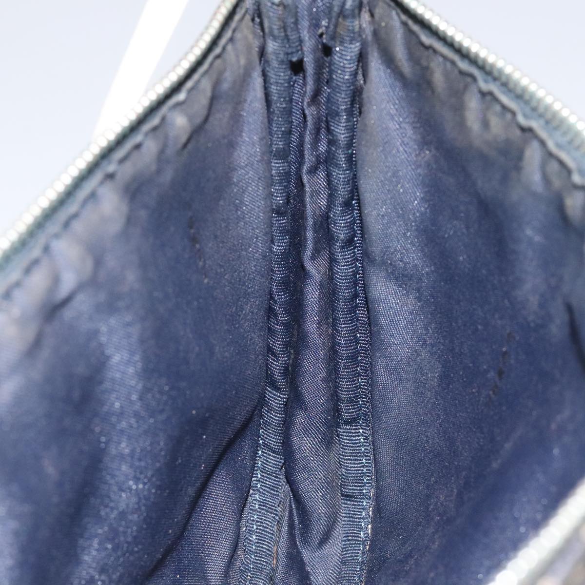 FENDI Zucchino Canvas Shoulder Bag Gray 112742