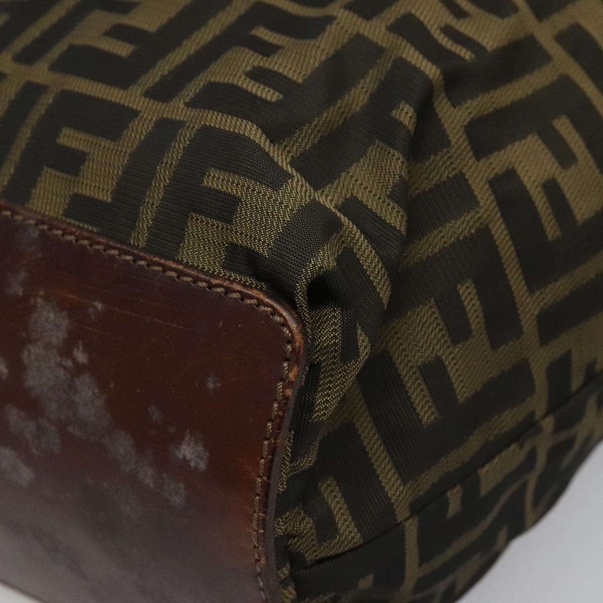 FENDI Zucca Canvas Tote Bag Brown Black 112832
