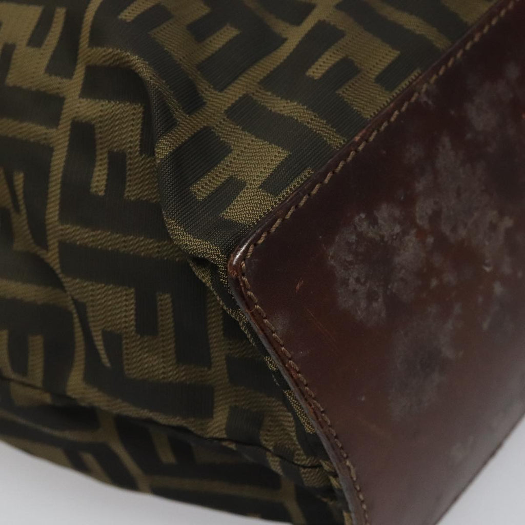 FENDI Zucca Canvas Tote Bag Brown Black 112832