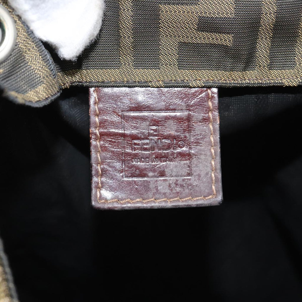 FENDI Zucca Canvas Tote Bag Brown Black 112832