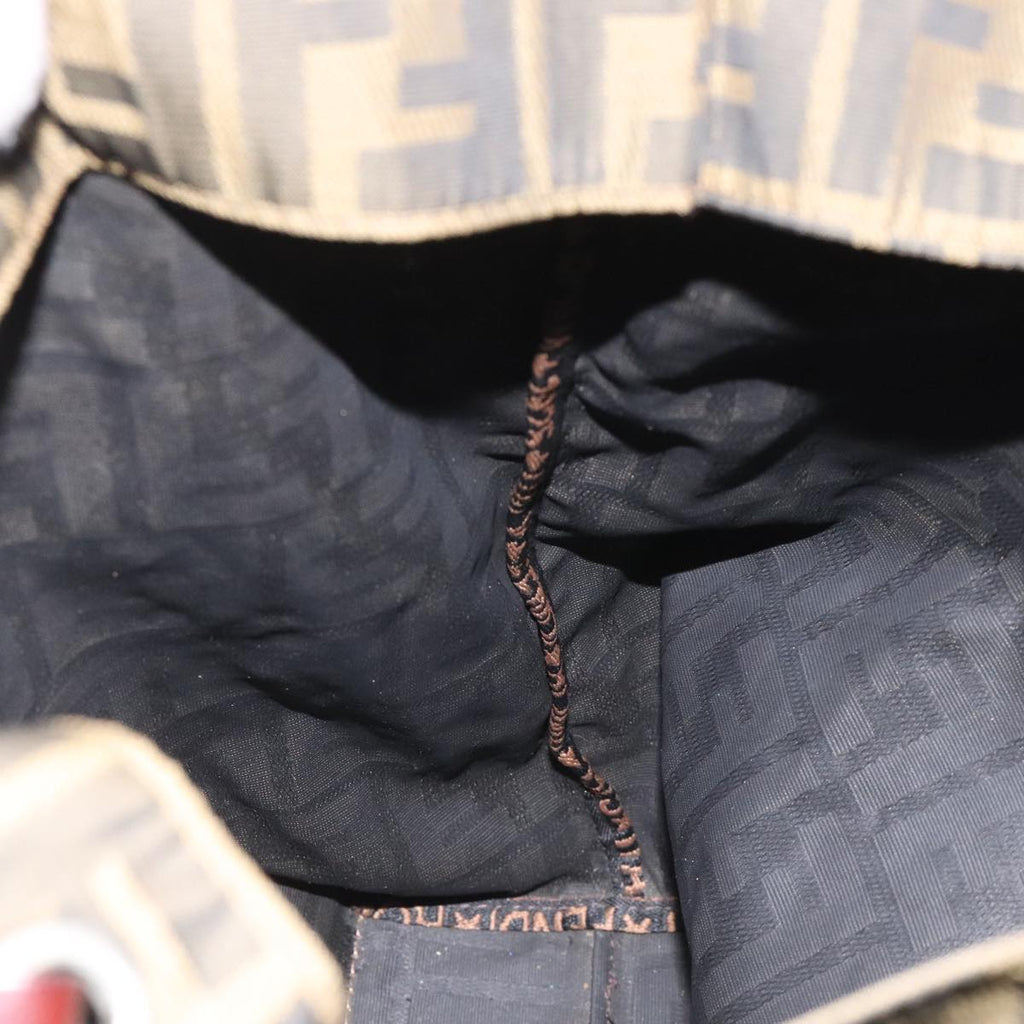 FENDI Zucca Canvas Tote Bag Brown Black 112832