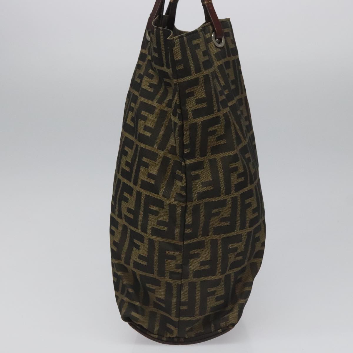 FENDI Zucca Canvas Tote Bag Brown Black 112832