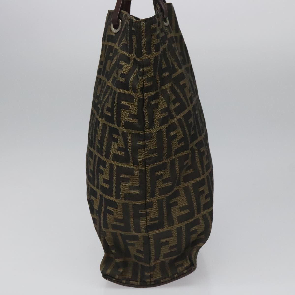FENDI Zucca Canvas Tote Bag Brown Black 112832