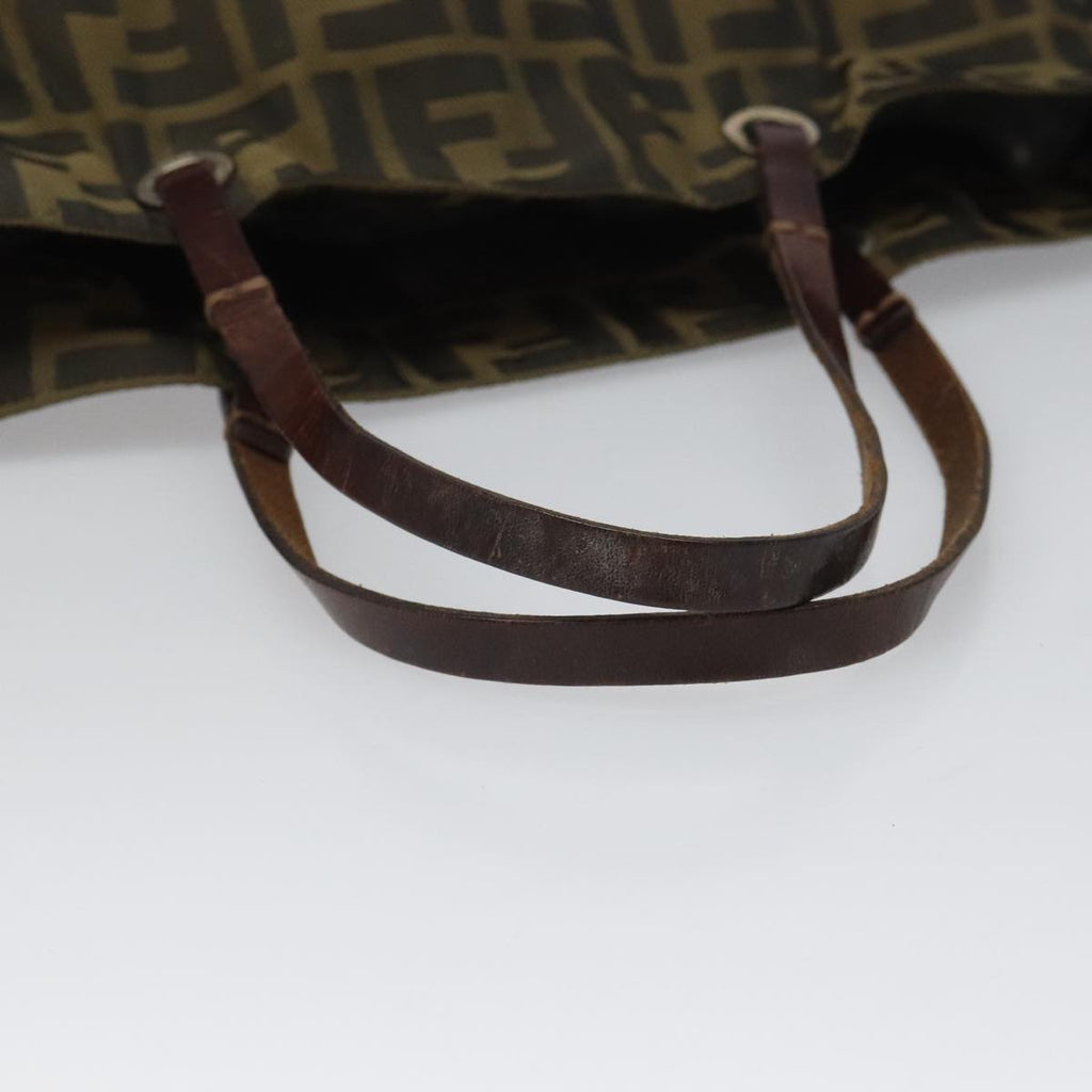 FENDI Zucca Canvas Tote Bag Brown Black 112832
