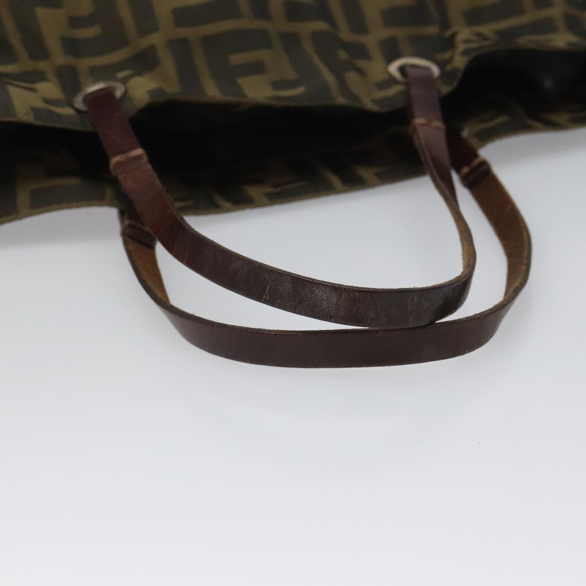 FENDI Zucca Canvas Tote Bag Brown Black 112832