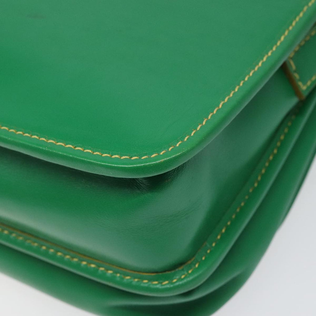 FENDI Shoulder Bag Leather Green 112850