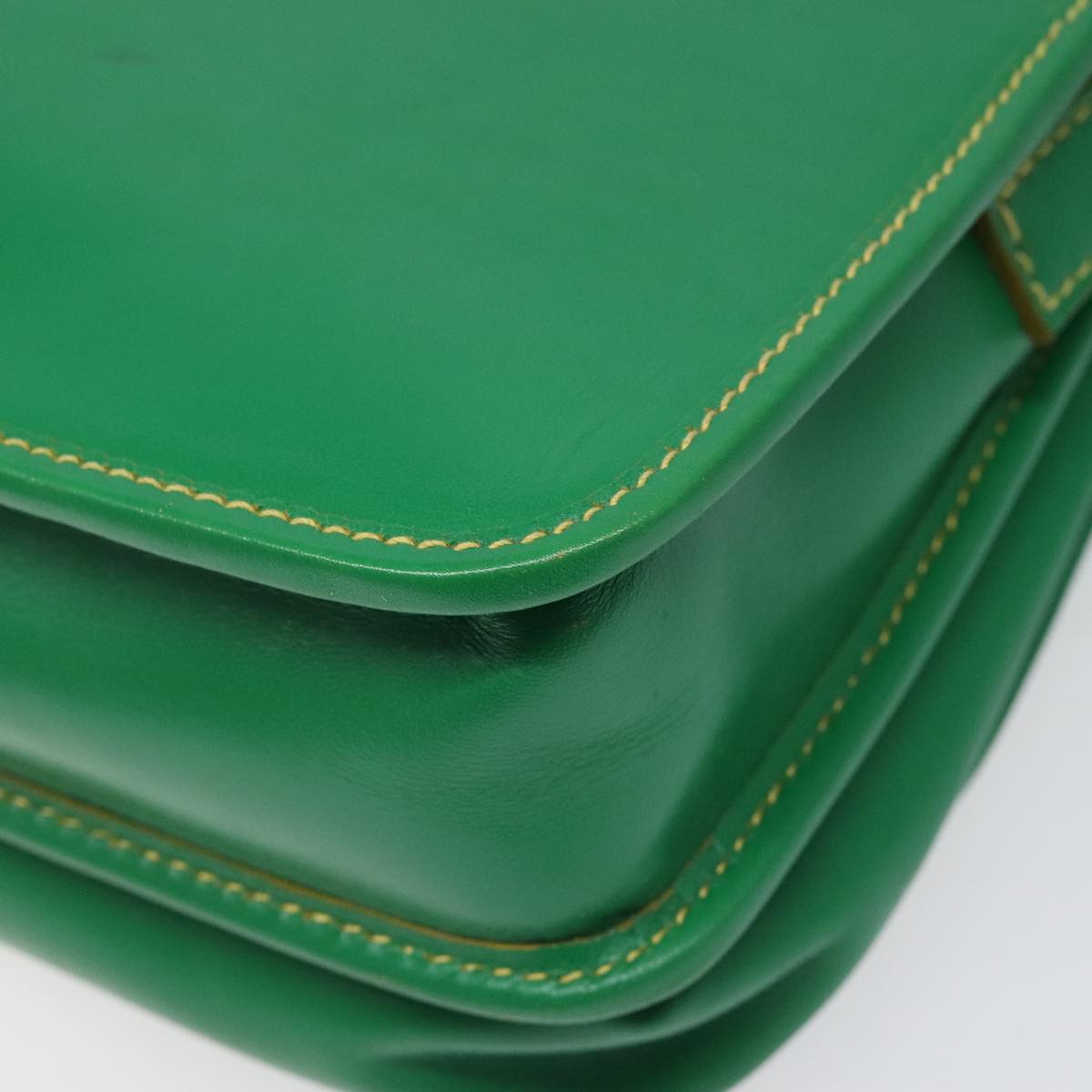 FENDI Shoulder Bag Leather Green 112850