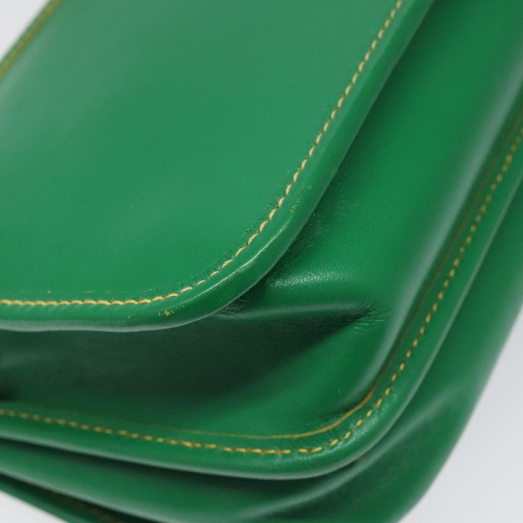 FENDI Shoulder Bag Leather Green 112850