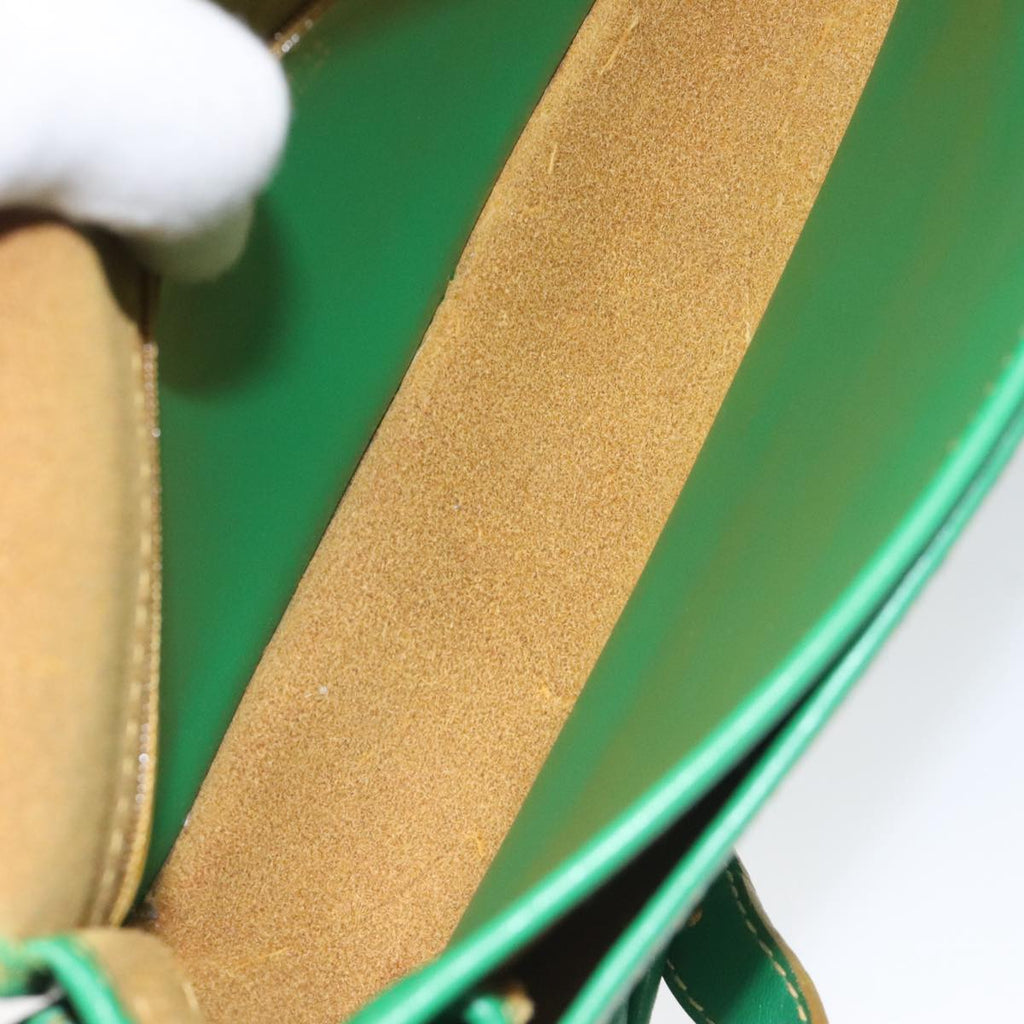 FENDI Shoulder Bag Leather Green 112850