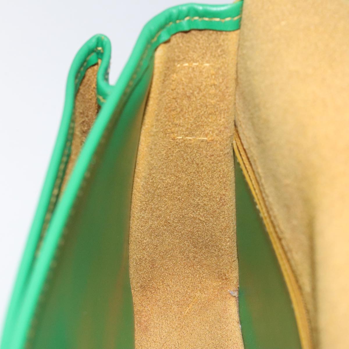 FENDI Shoulder Bag Leather Green 112850