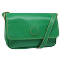 FENDI Shoulder Bag Leather Green 112850