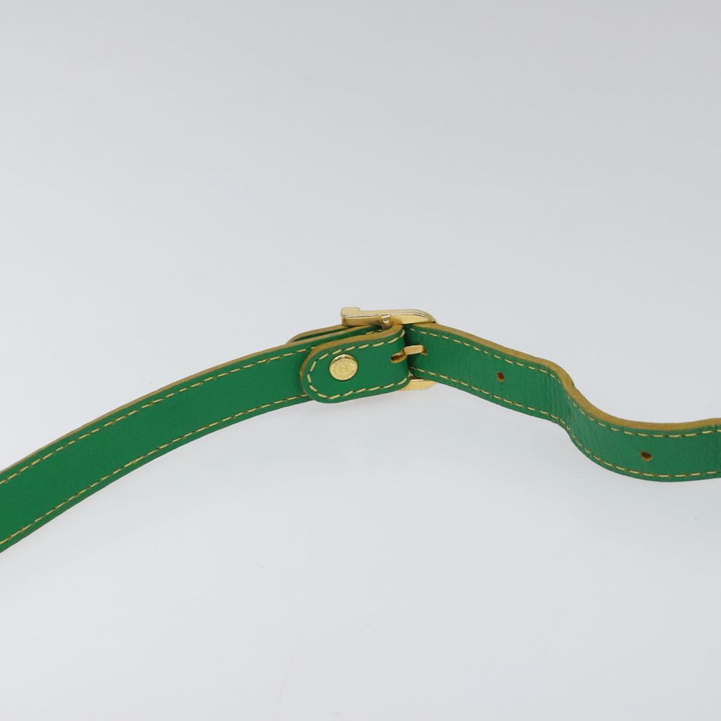 FENDI Shoulder Bag Leather Green 112850
