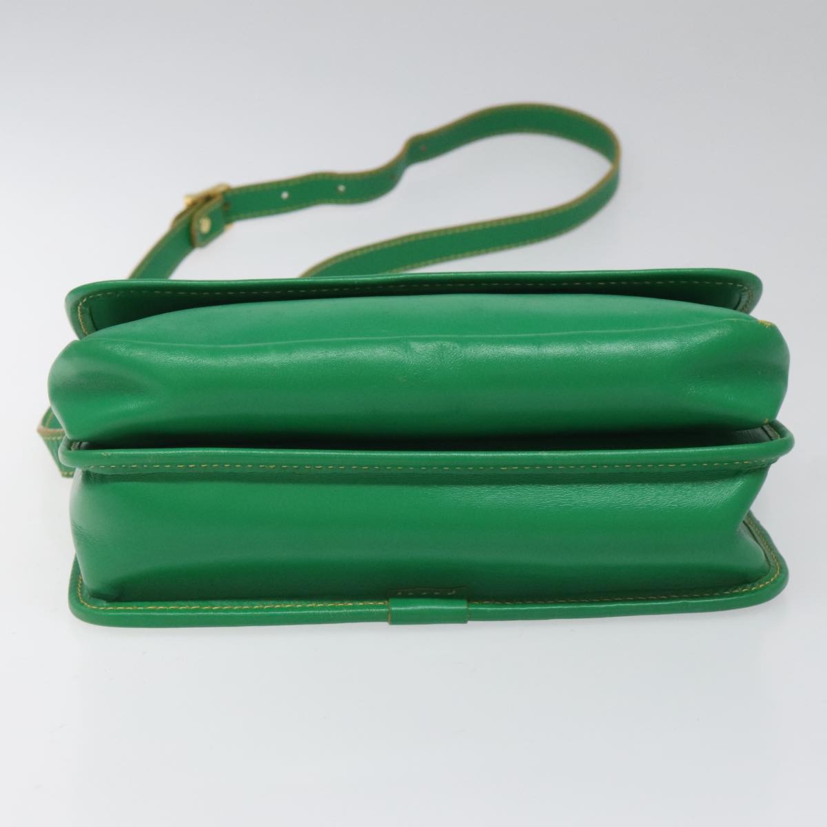 FENDI Shoulder Bag Leather Green 112850
