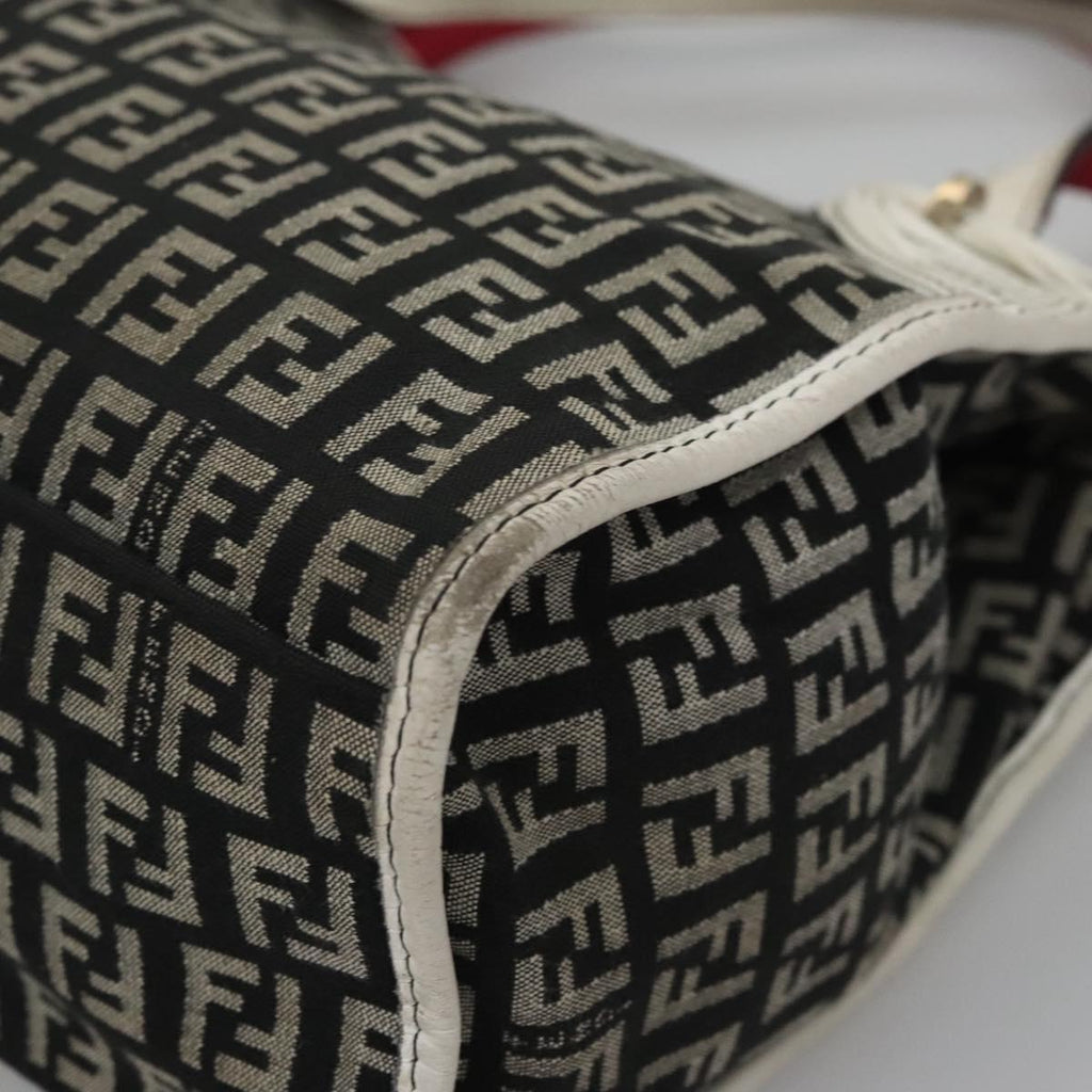 FENDI Zucchino Canvas Hand Bag Black 112924