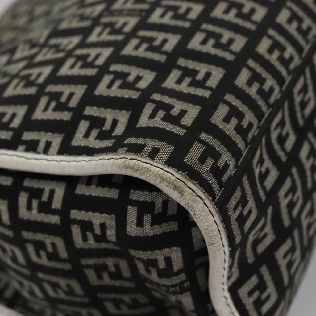 FENDI Zucchino Canvas Hand Bag Black 112924