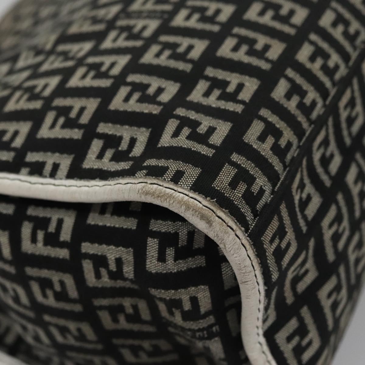 FENDI Zucchino Canvas Hand Bag Black 112924