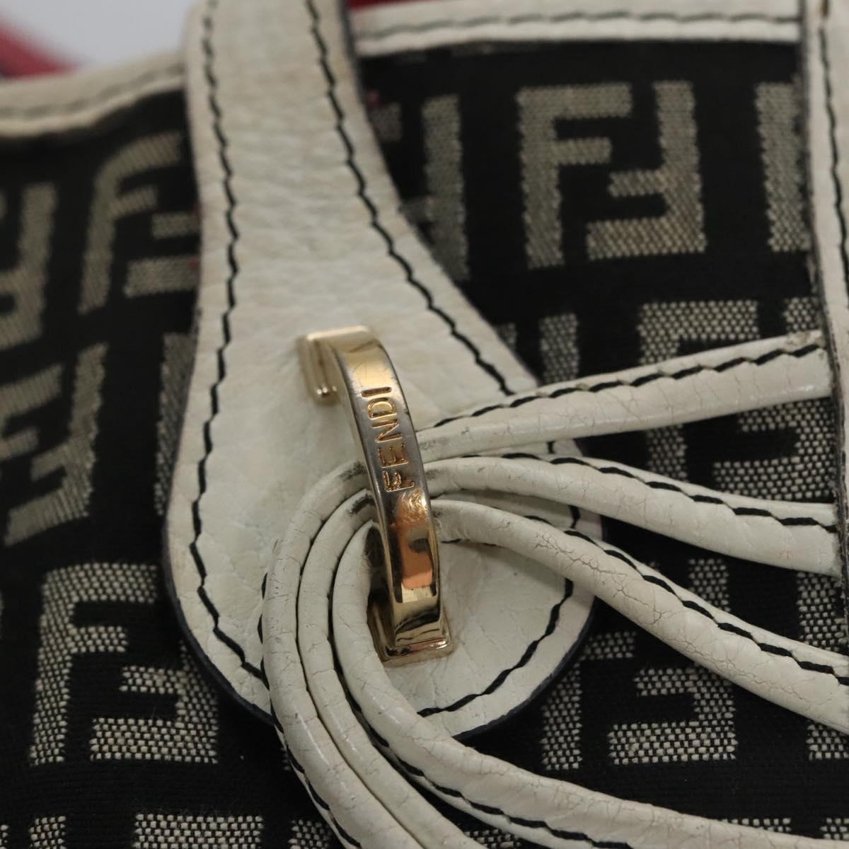 FENDI Zucchino Canvas Hand Bag Black 112924