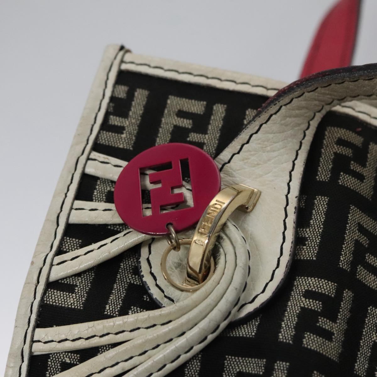 FENDI Zucchino Canvas Hand Bag Black 112924