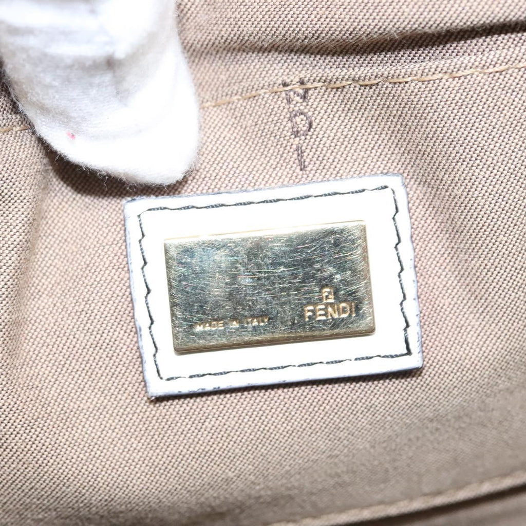 FENDI Zucchino Canvas Hand Bag Black 112924