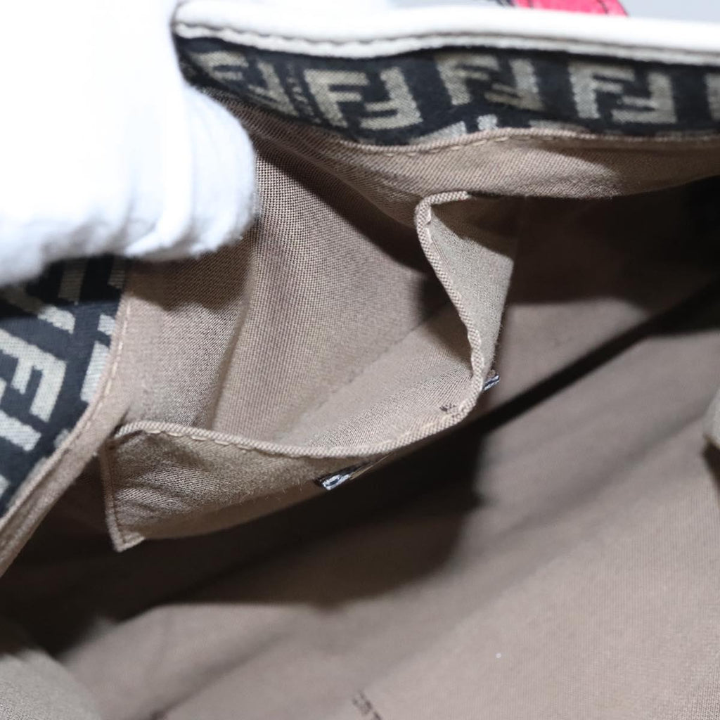 FENDI Zucchino Canvas Hand Bag Black 112924
