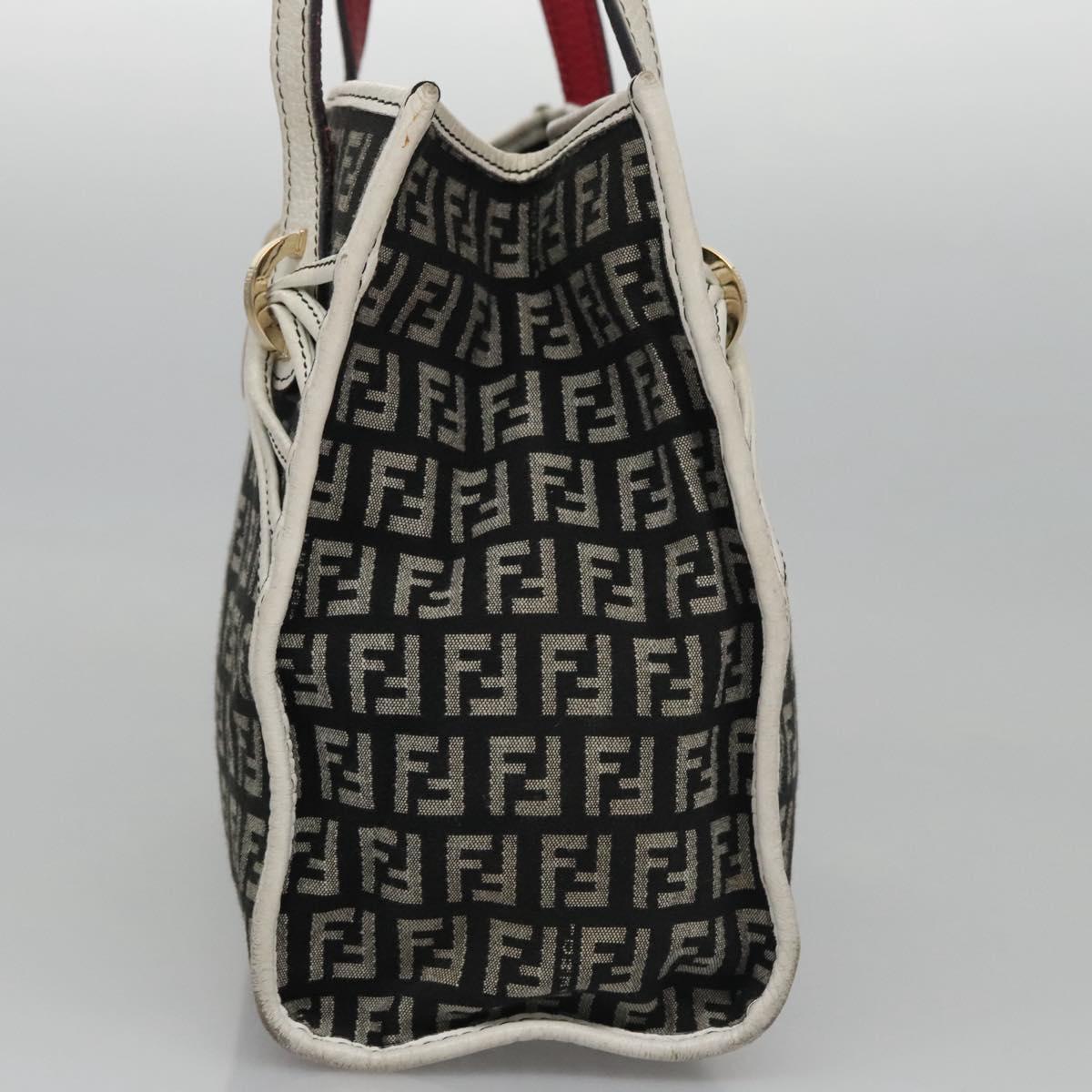FENDI Zucchino Canvas Hand Bag Black 112924