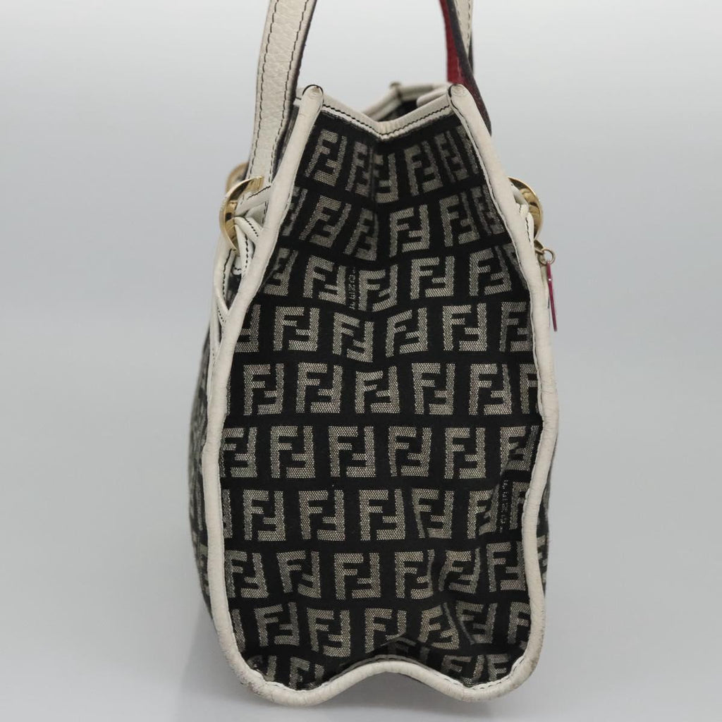 FENDI Zucchino Canvas Hand Bag Black 112924
