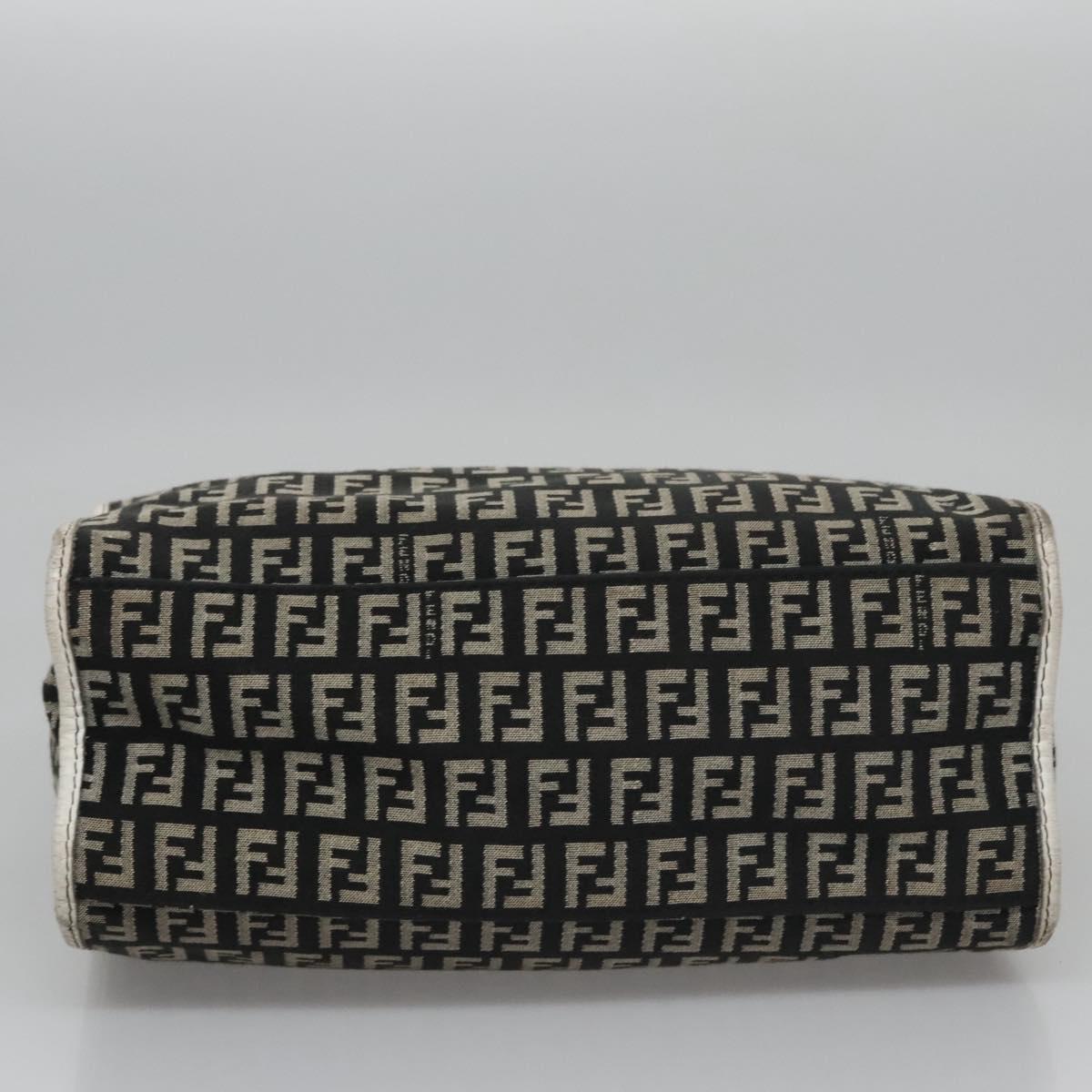 FENDI Zucchino Canvas Hand Bag Black 112924