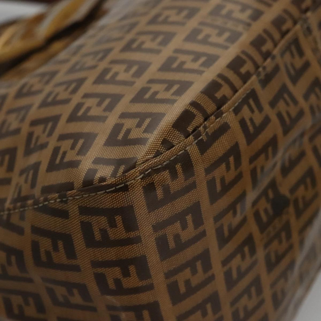 FENDI Zucca Canvas Mamma Baguette Shoulder Bag Enamel Brown 113094