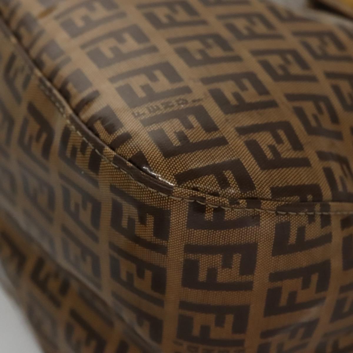 FENDI Zucca Canvas Mamma Baguette Shoulder Bag Enamel Brown 113094