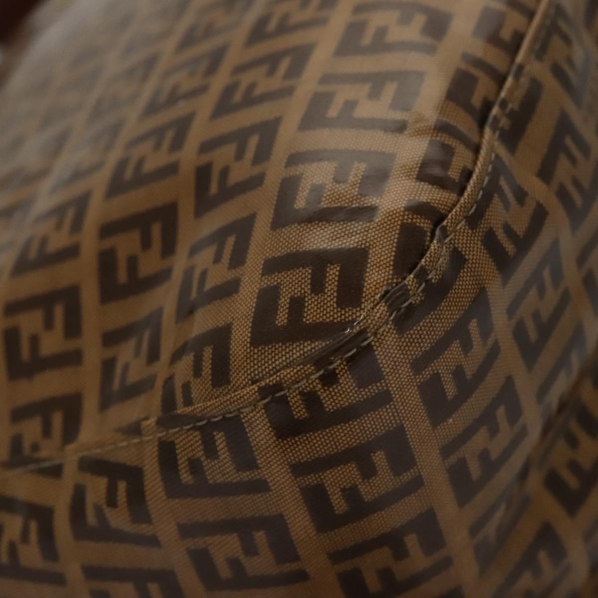 FENDI Zucca Canvas Mamma Baguette Shoulder Bag Enamel Brown 113094
