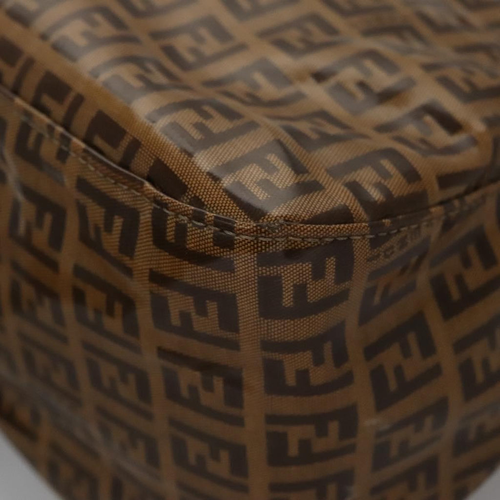 FENDI Zucca Canvas Mamma Baguette Shoulder Bag Enamel Brown 113094