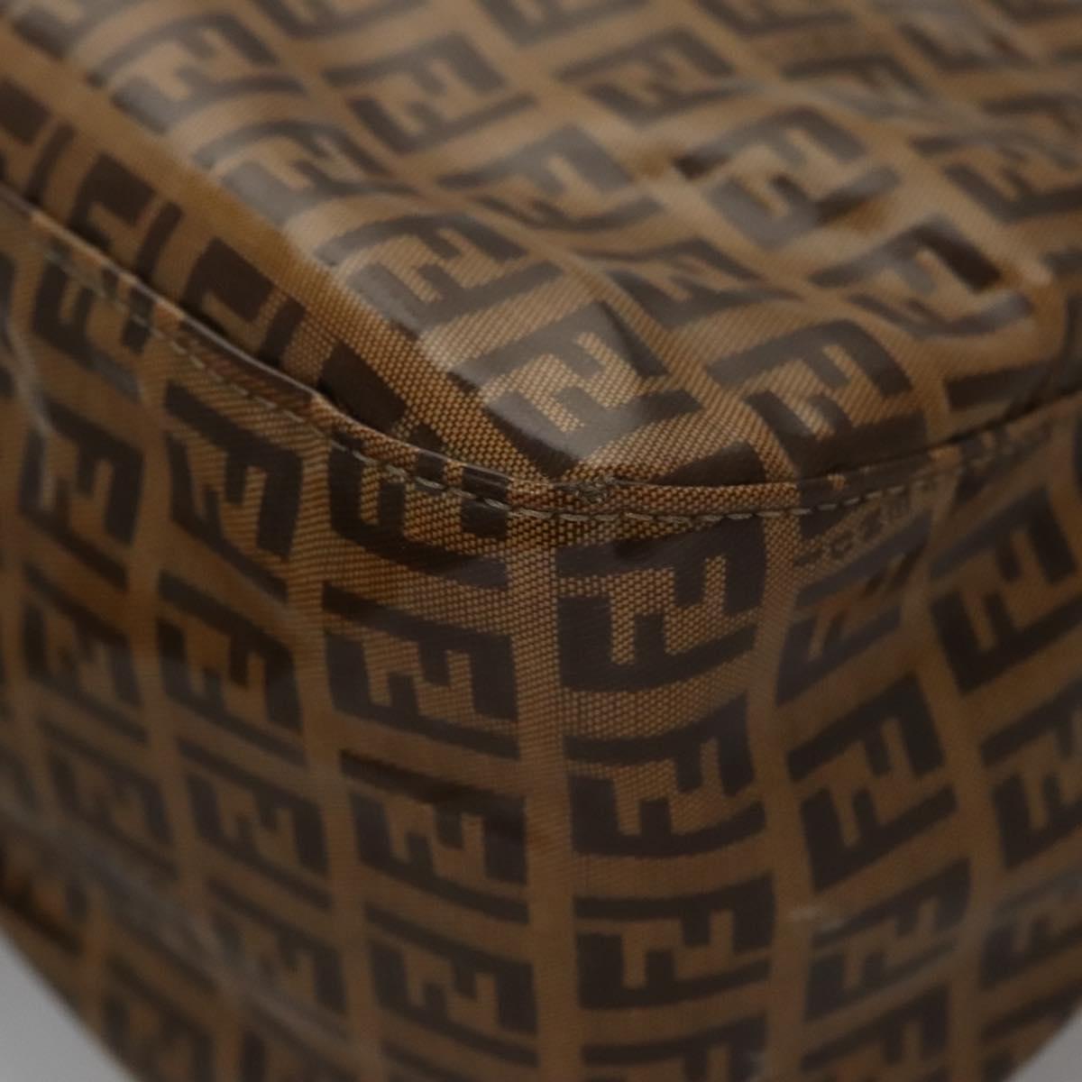 FENDI Zucca Canvas Mamma Baguette Shoulder Bag Enamel Brown 113094