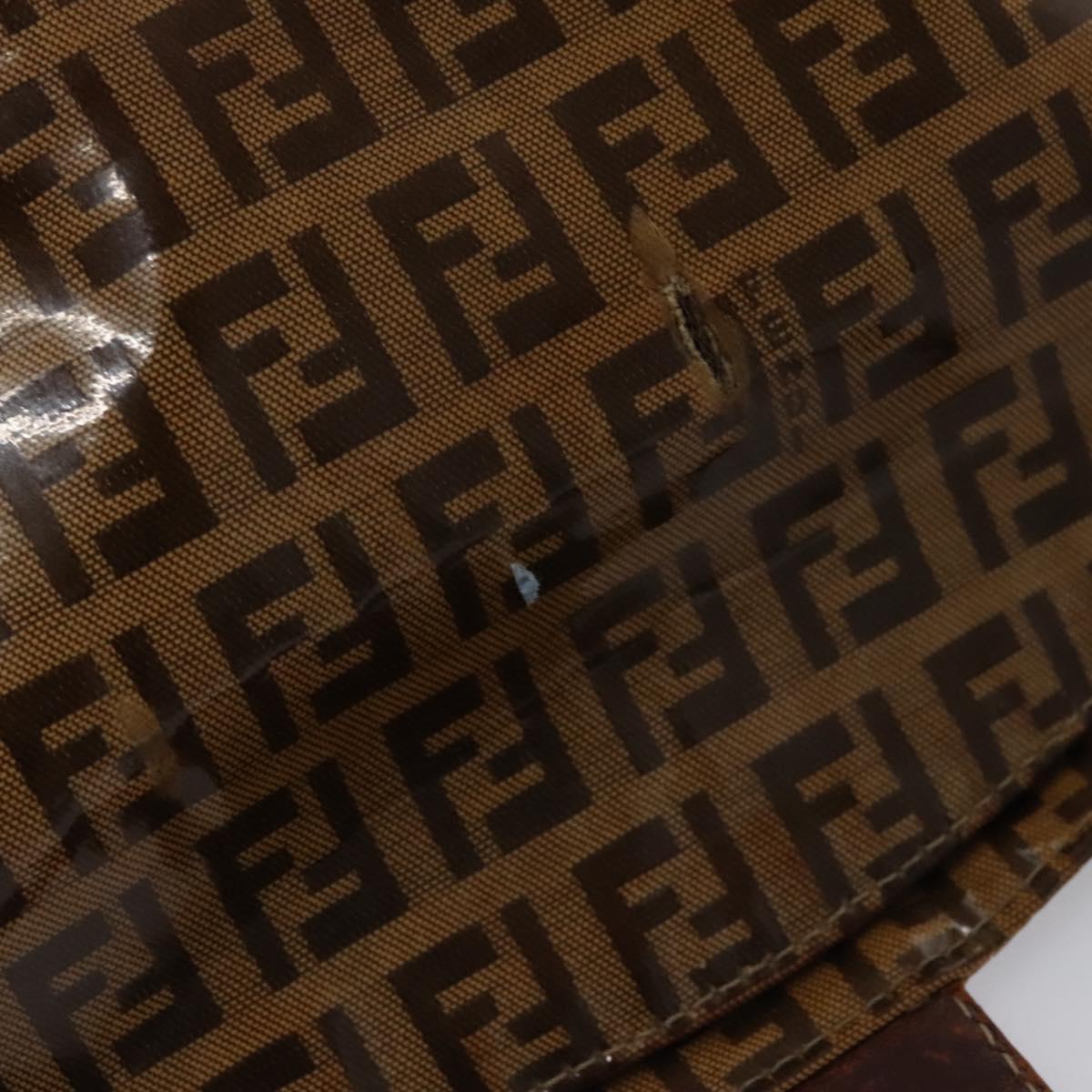 FENDI Zucca Canvas Mamma Baguette Shoulder Bag Enamel Brown 113094
