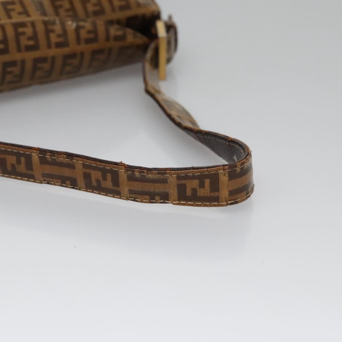 FENDI Zucca Canvas Mamma Baguette Shoulder Bag Enamel Brown 113094