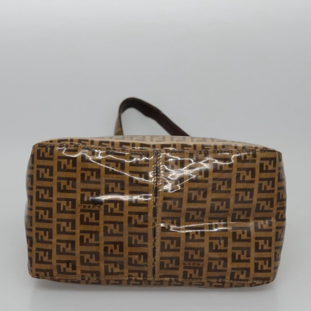 FENDI Zucca Canvas Mamma Baguette Shoulder Bag Enamel Brown 113094