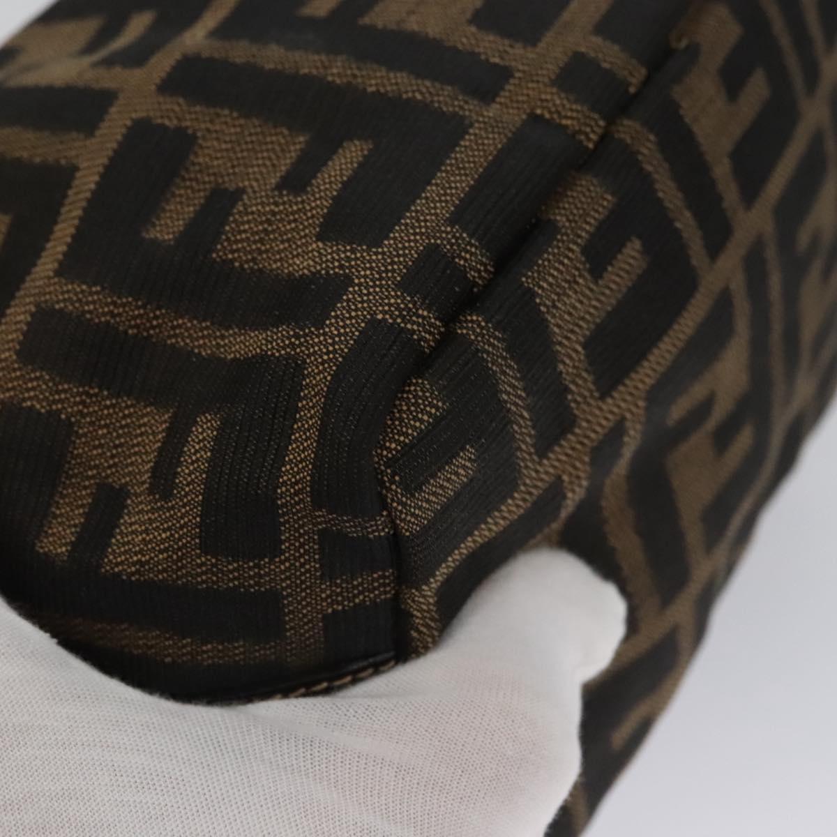 FENDI Zucca Canvas Pouch Brown Black 113193