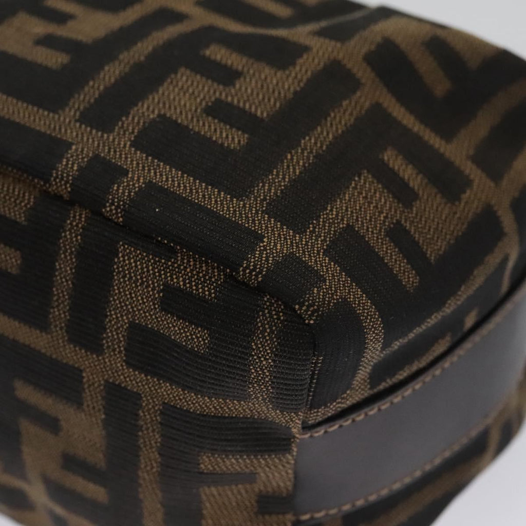 FENDI Zucca Canvas Pouch Brown Black 113193
