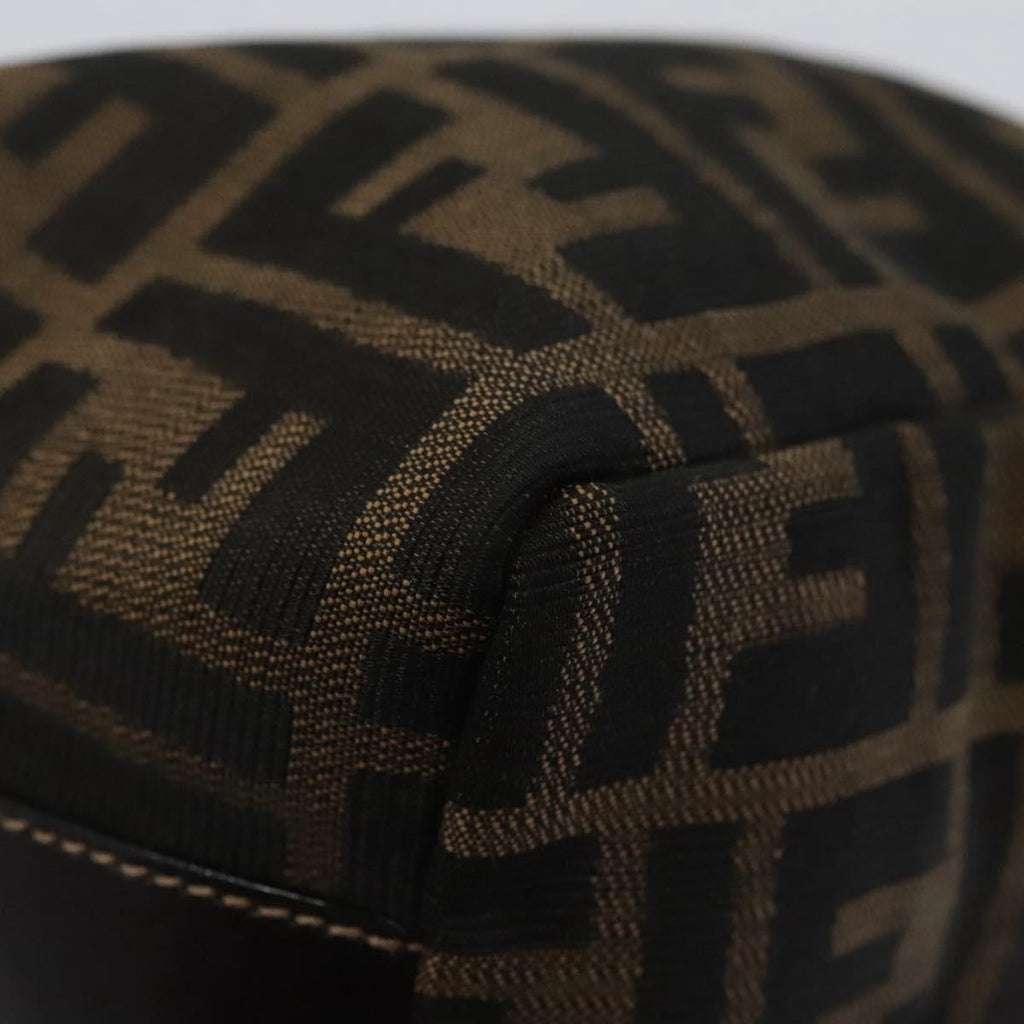 FENDI Zucca Canvas Pouch Brown Black 113193