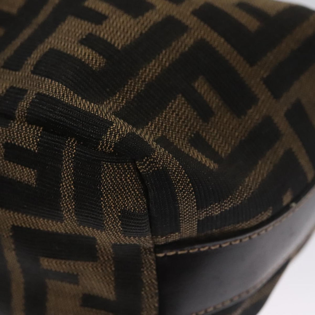 FENDI Zucca Canvas Pouch Brown Black 113193