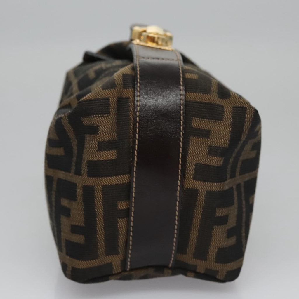 FENDI Zucca Canvas Pouch Brown Black 113193