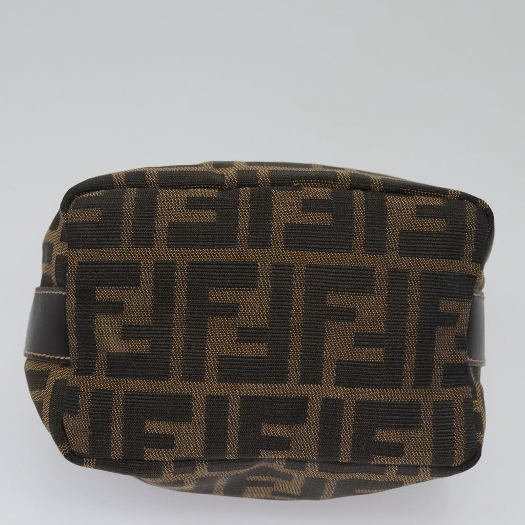 FENDI Zucca Canvas Pouch Brown Black 113193