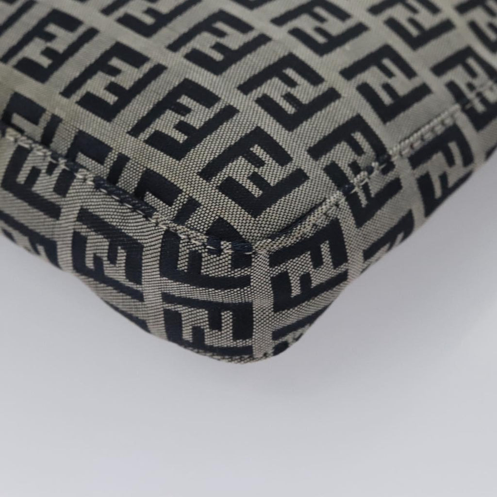 FENDI Zucchino Canvas Hand Bag Navy 113285