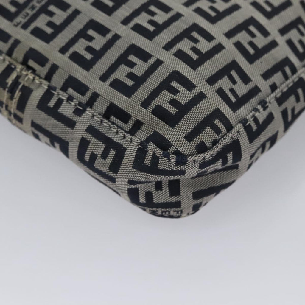 FENDI Zucchino Canvas Hand Bag Navy 113285