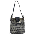 FENDI Zucchino Canvas Hand Bag Navy 113285