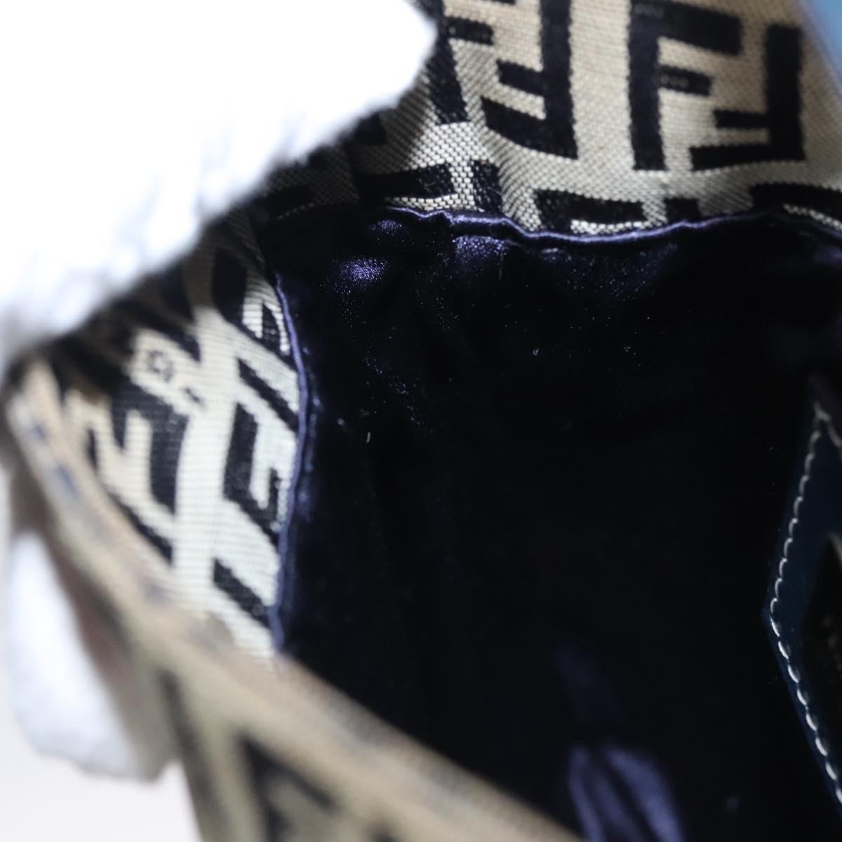 FENDI Zucchino Canvas Hand Bag Navy 113285