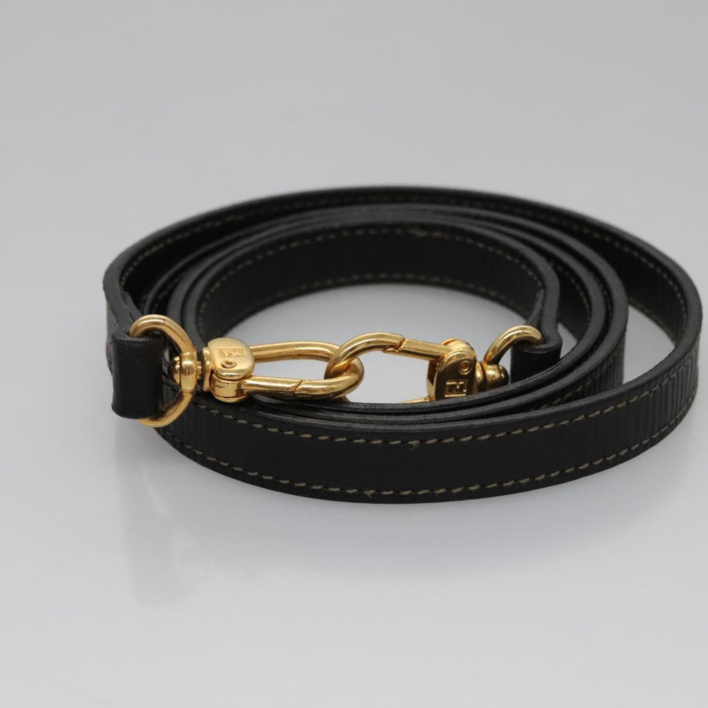 FENDI Zucca Canvas Hand Bag 2way Brown Black gold 113513