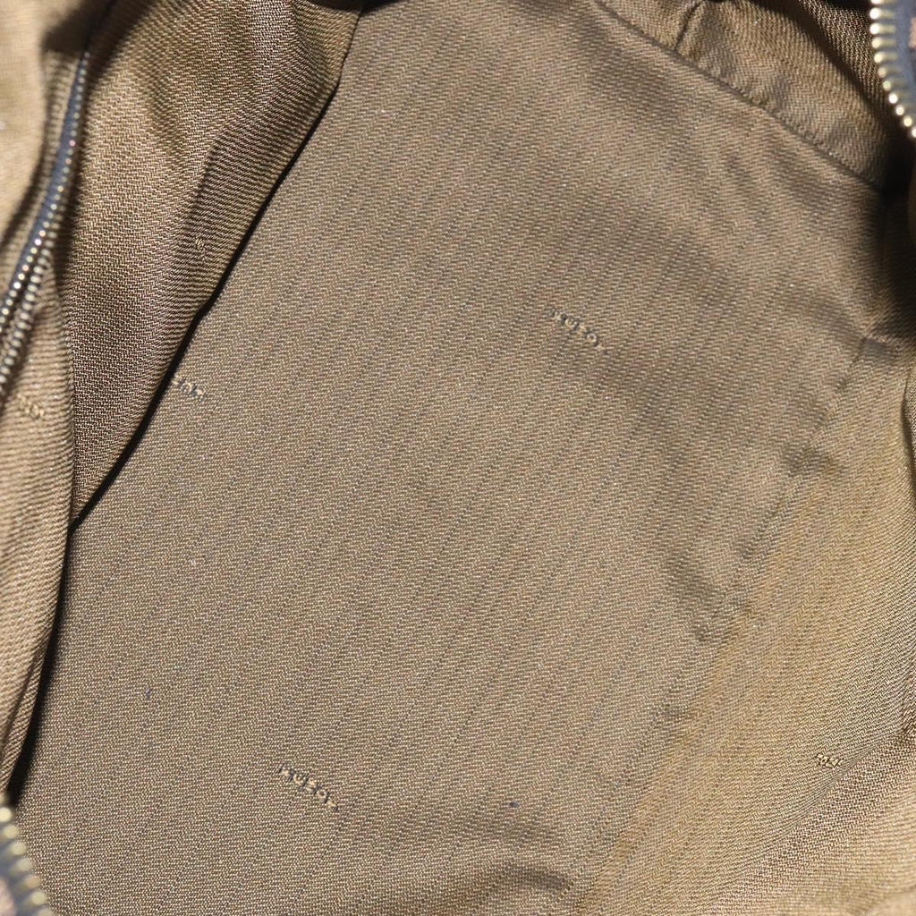 FENDI Zucca Canvas Hand Bag Brown Black 113568